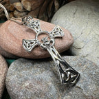 Trinity Knot Claddagh Cross Necklace