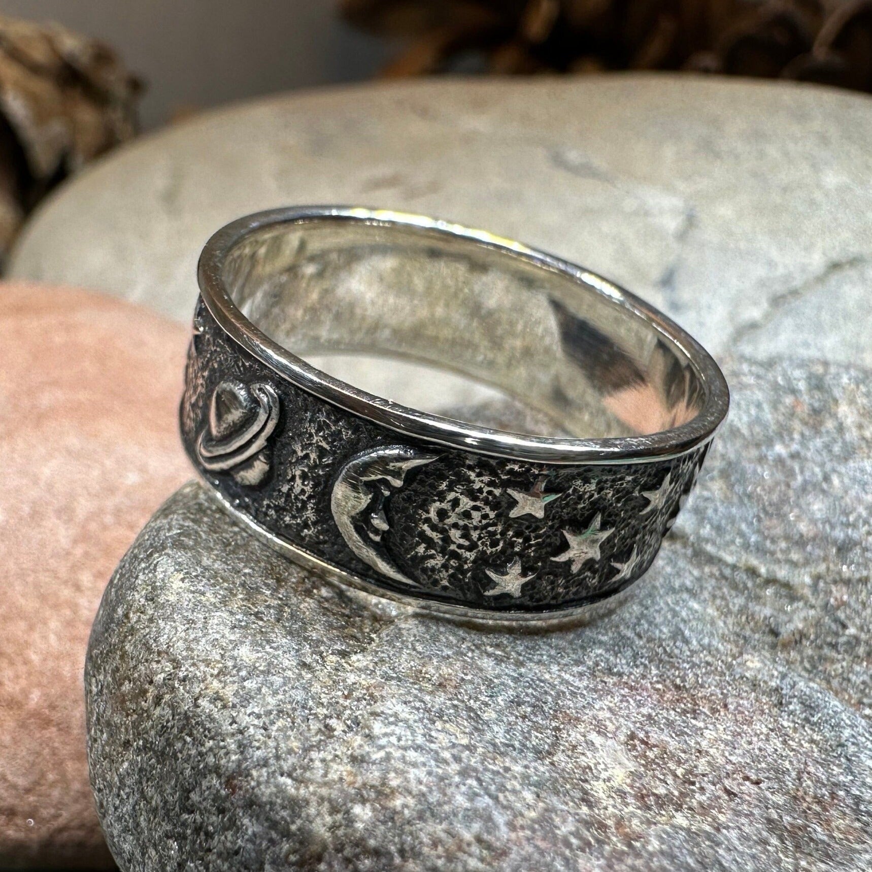 Cosmos Crescent Moon Ring