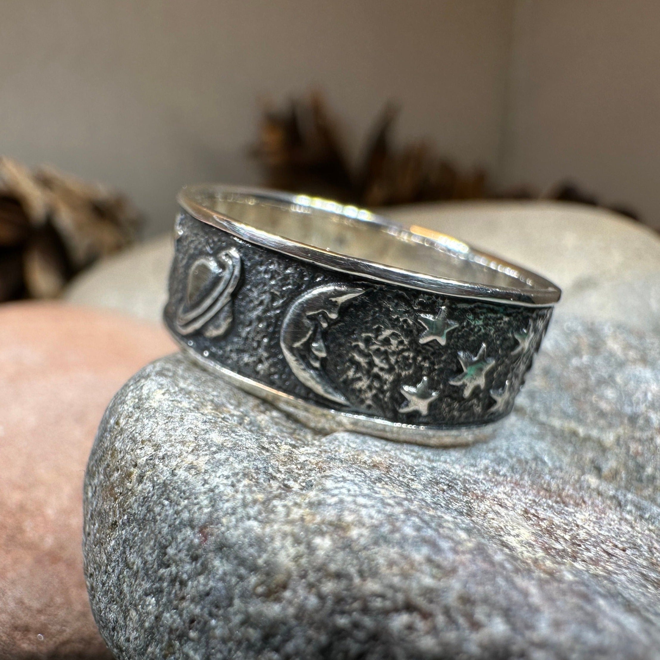 Cosmos Crescent Moon Ring