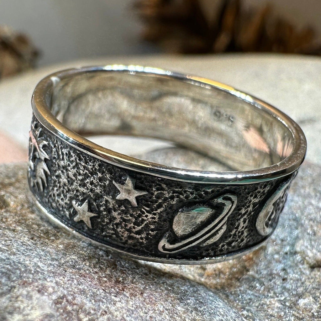 Cosmos Crescent Moon Ring