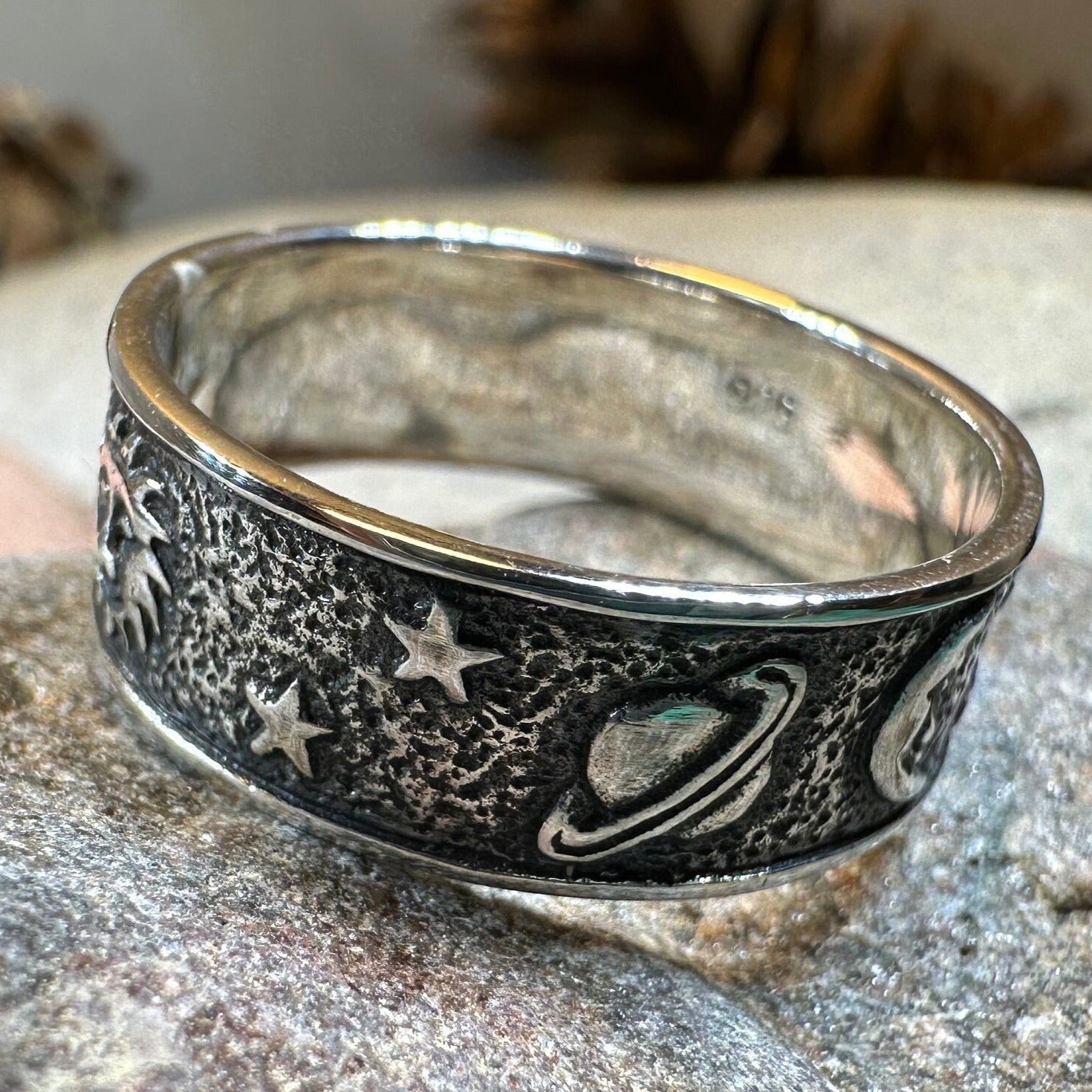 Cosmos Crescent Moon Ring