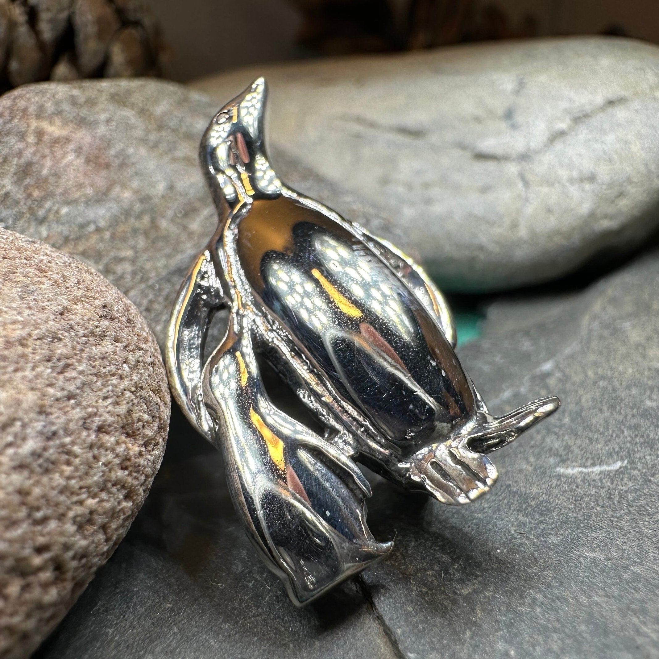 Penguin Mother & Child Brooch