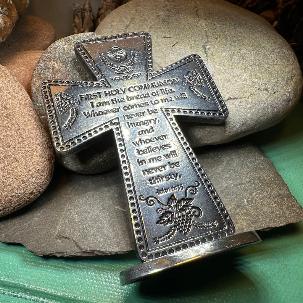 Pewter First Communion Standing Cross