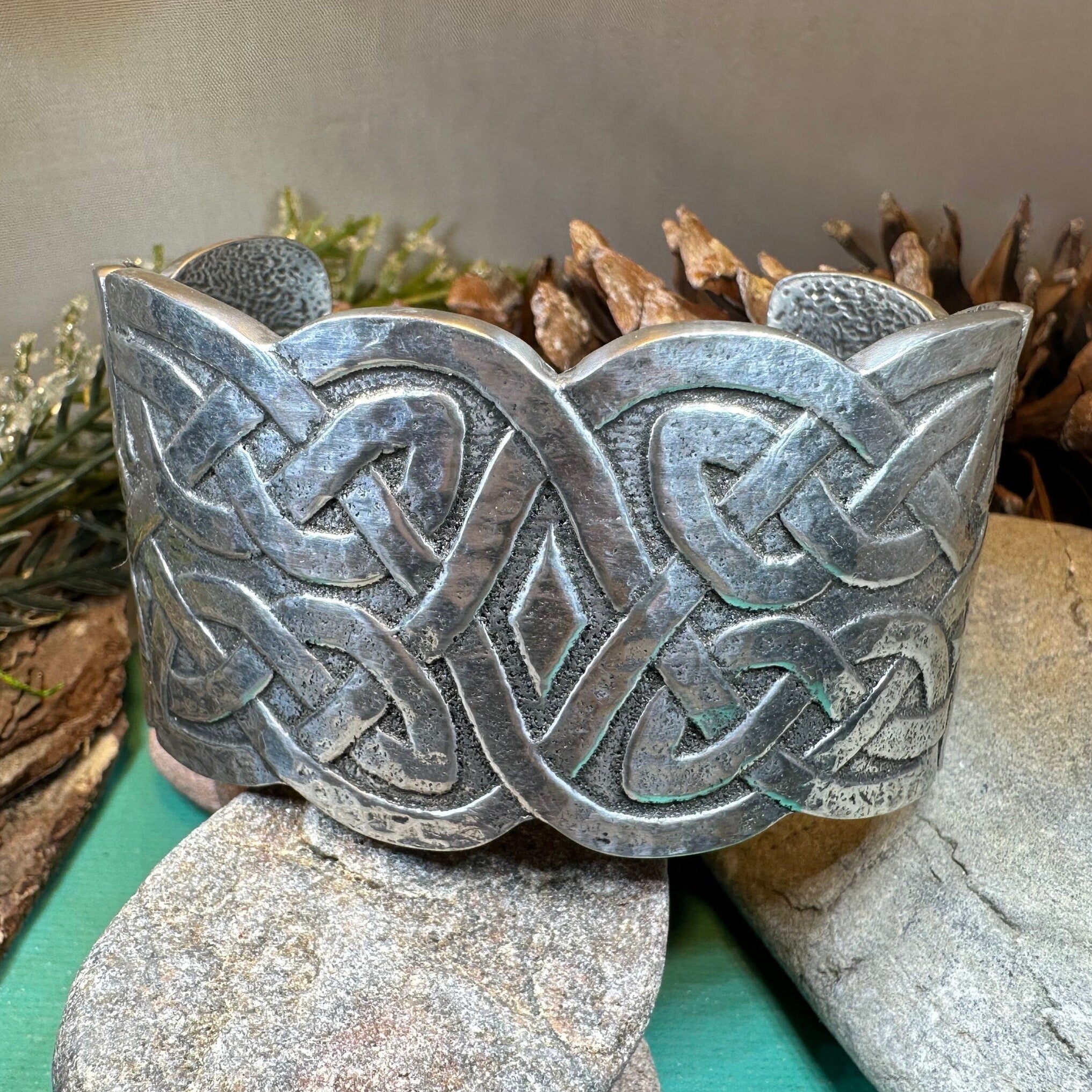 Wide Cuff Celtic Bracelet