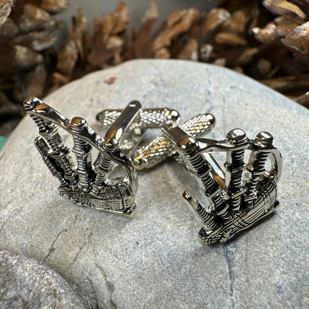 Highlander Bagpipes Cuff Links