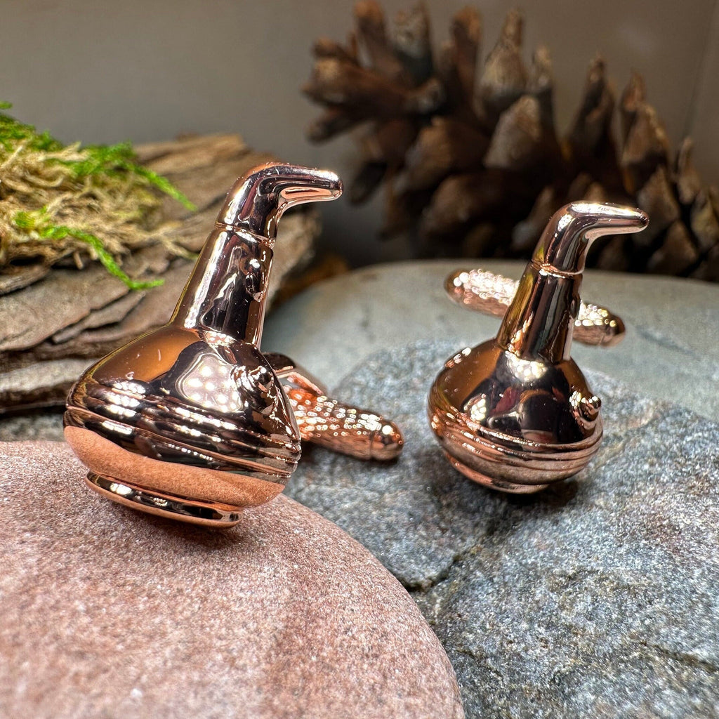 Whiskey Copper Still Cuff Links