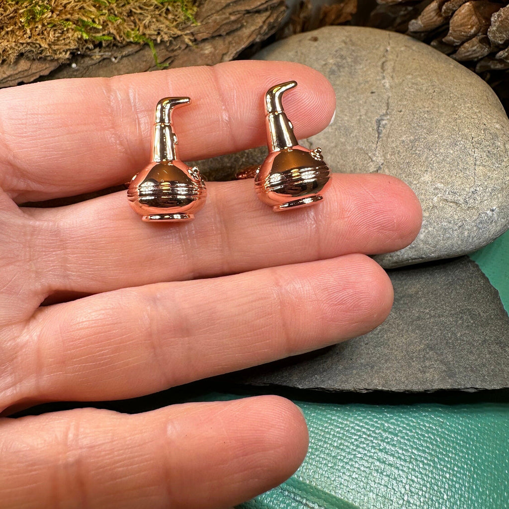 Whiskey Copper Still Cuff Links