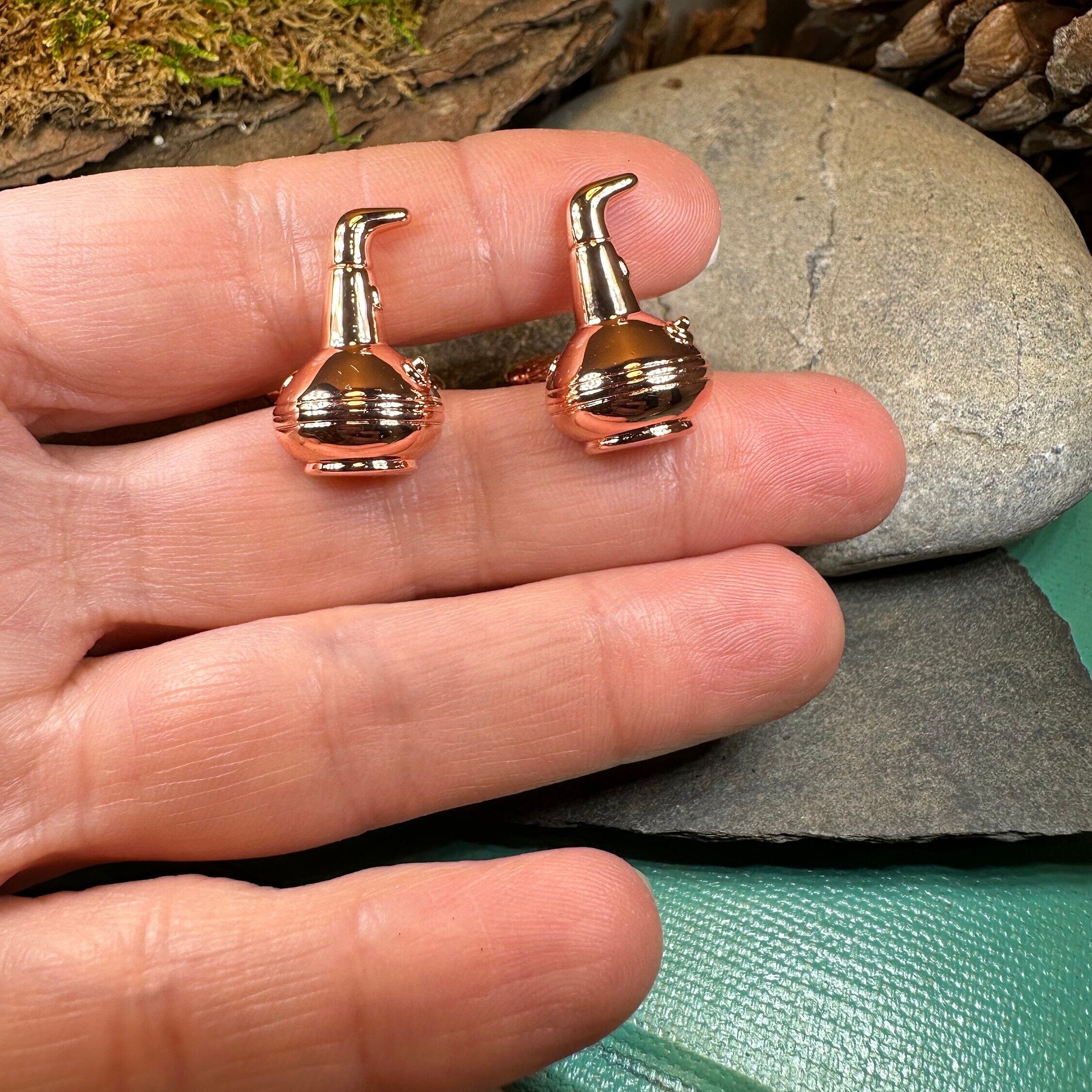 Whiskey Copper Still Cuff Links