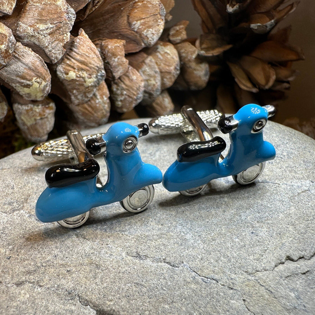 Blue Vespa Cuff Links