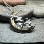 Butterfly Flight Over the Moon Necklace