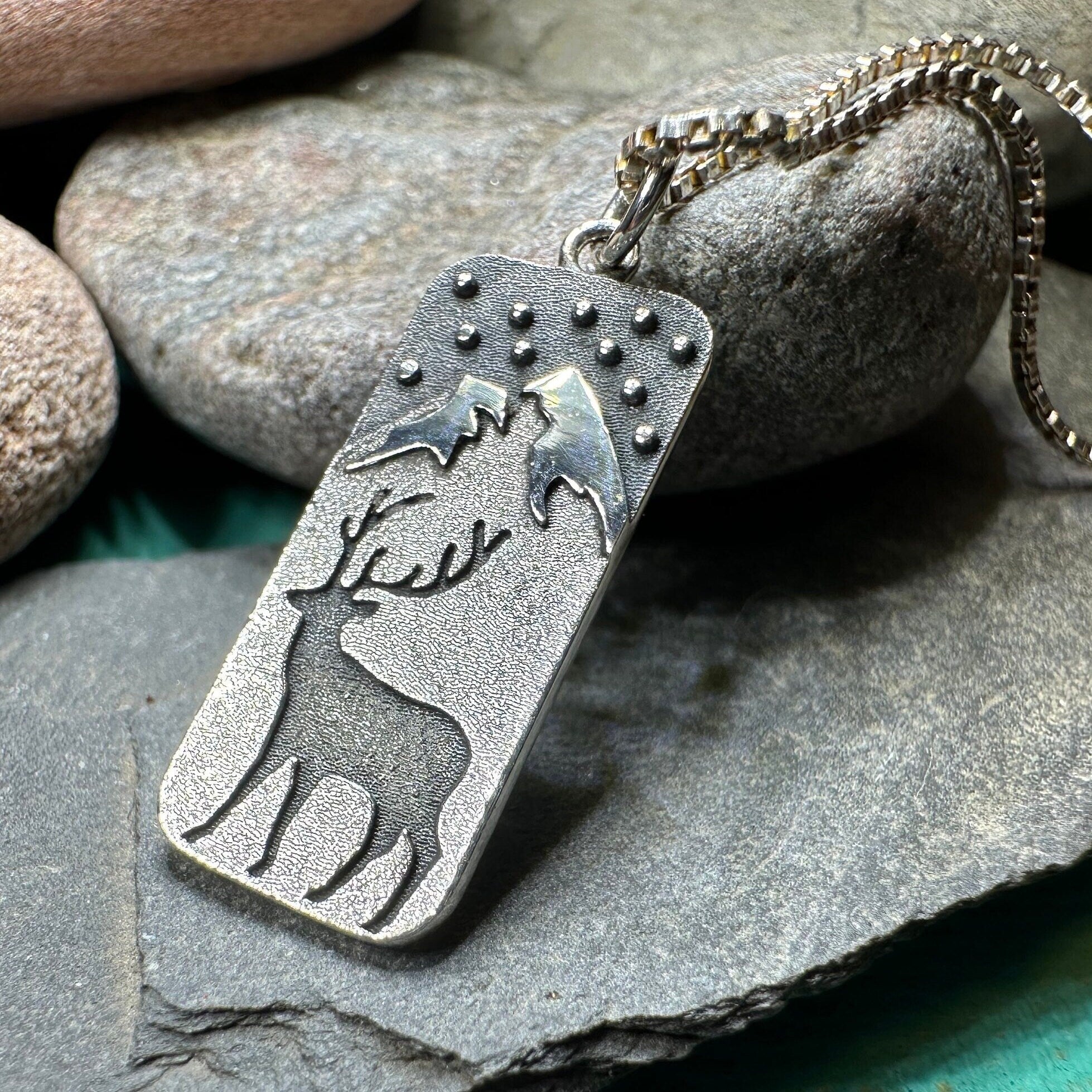 Highland Nightime Stag Necklace