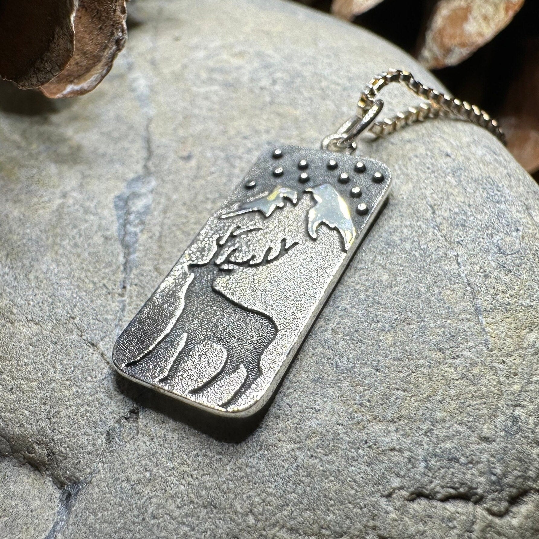 Highland Nightime Stag Necklace