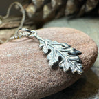Petite Realistic Oak Leaf Necklace