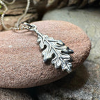 Petite Realistic Oak Leaf Necklace