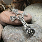 Trinity Knot Claddagh Cross Necklace
