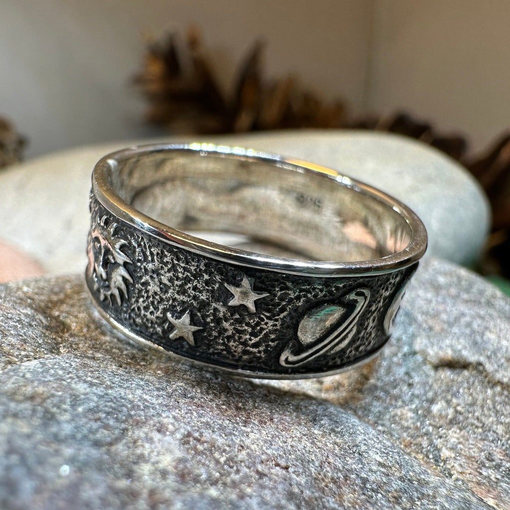 Cosmos Crescent Moon Ring