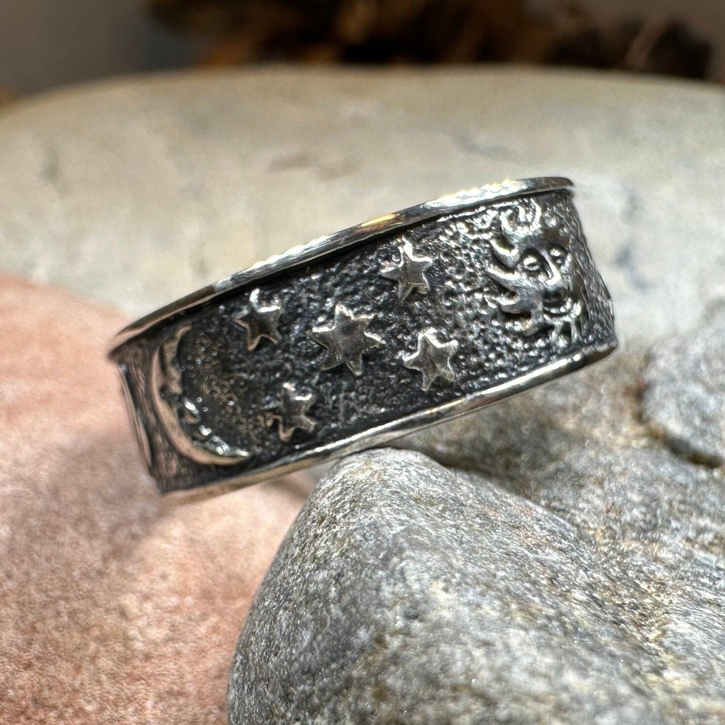 Cosmos Crescent Moon Ring