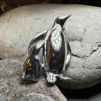 Penguin Mother & Child Brooch