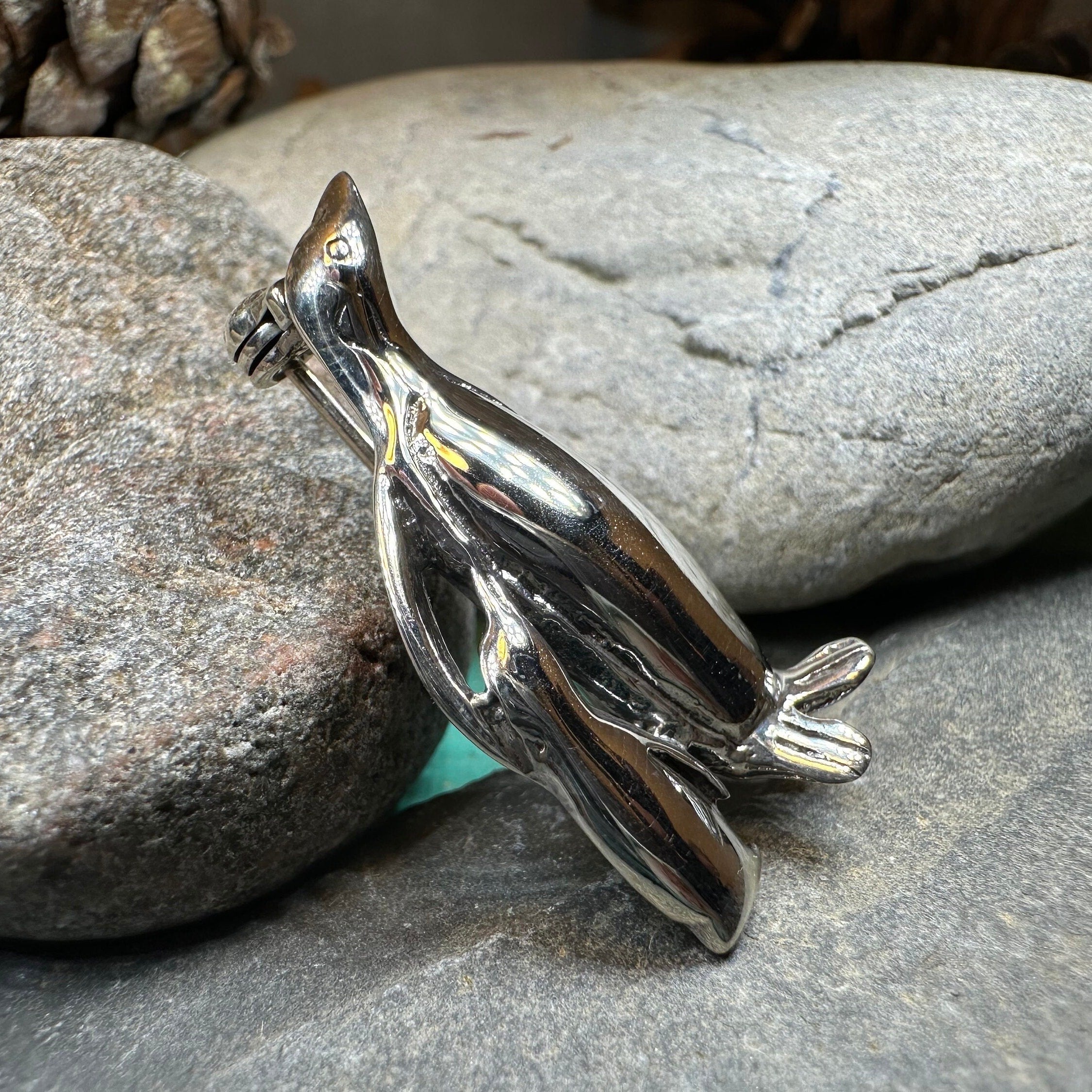 Penguin Mother & Child Brooch