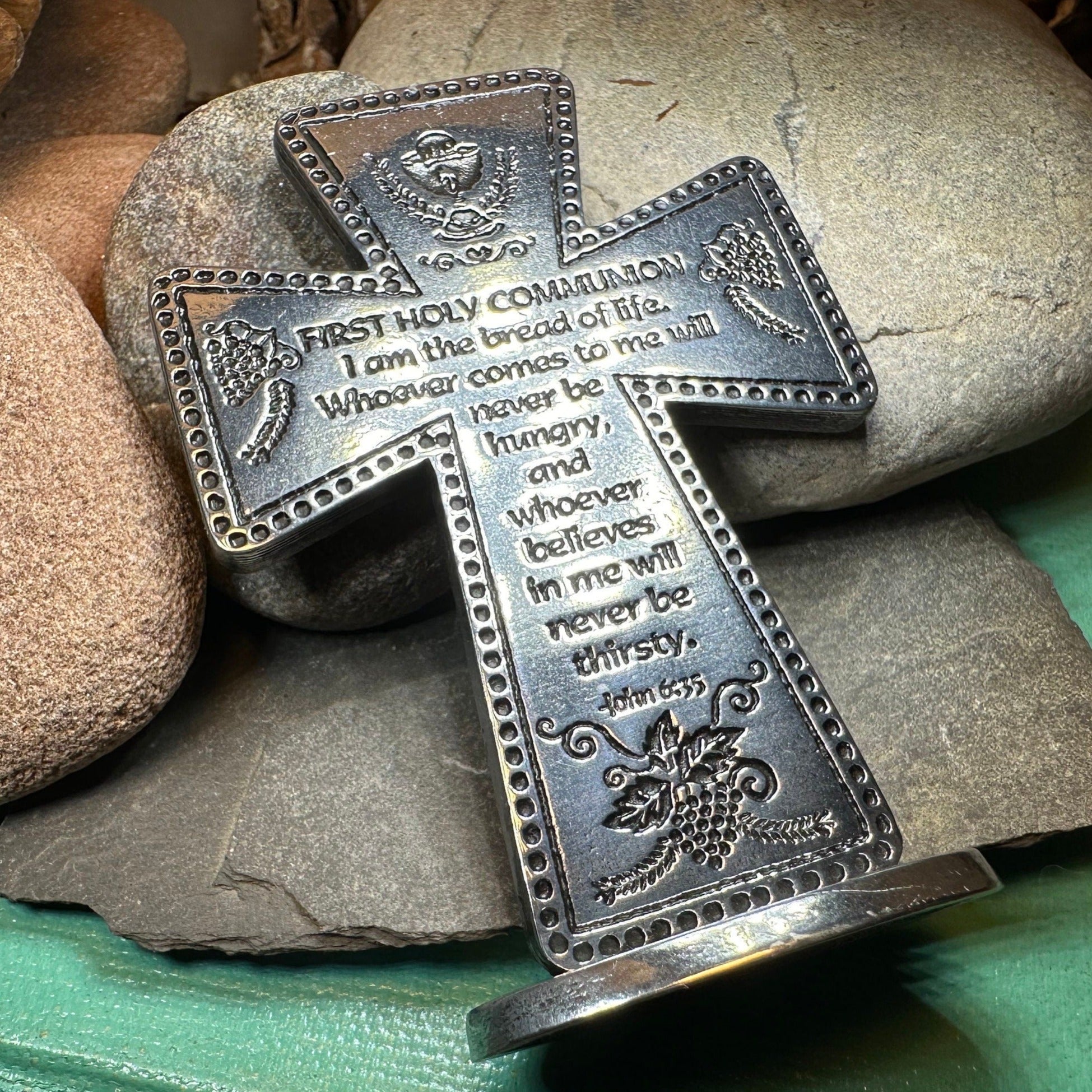 Pewter First Communion Standing Cross