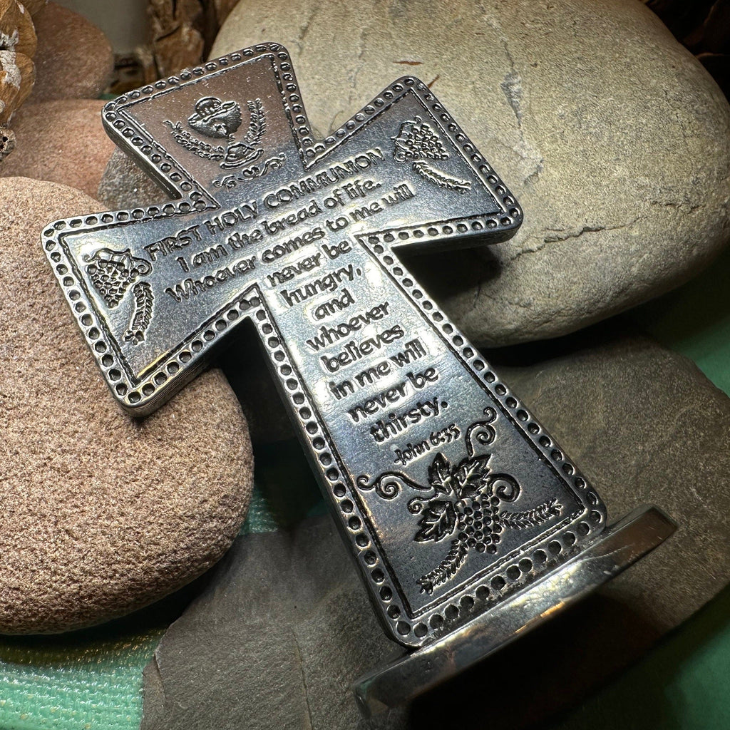 Pewter First Communion Standing Cross