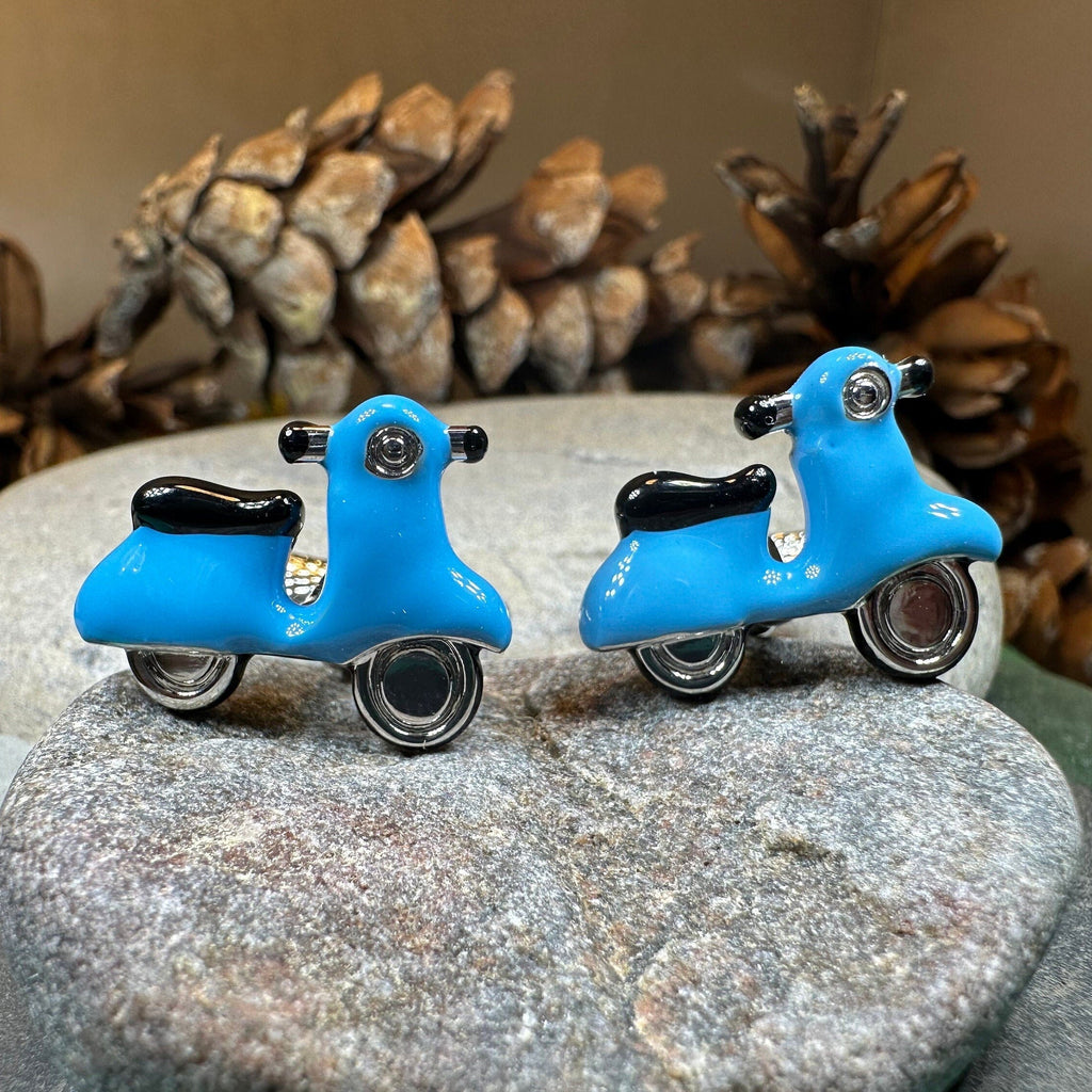 Blue Vespa Cuff Links