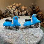 Blue Vespa Cuff Links