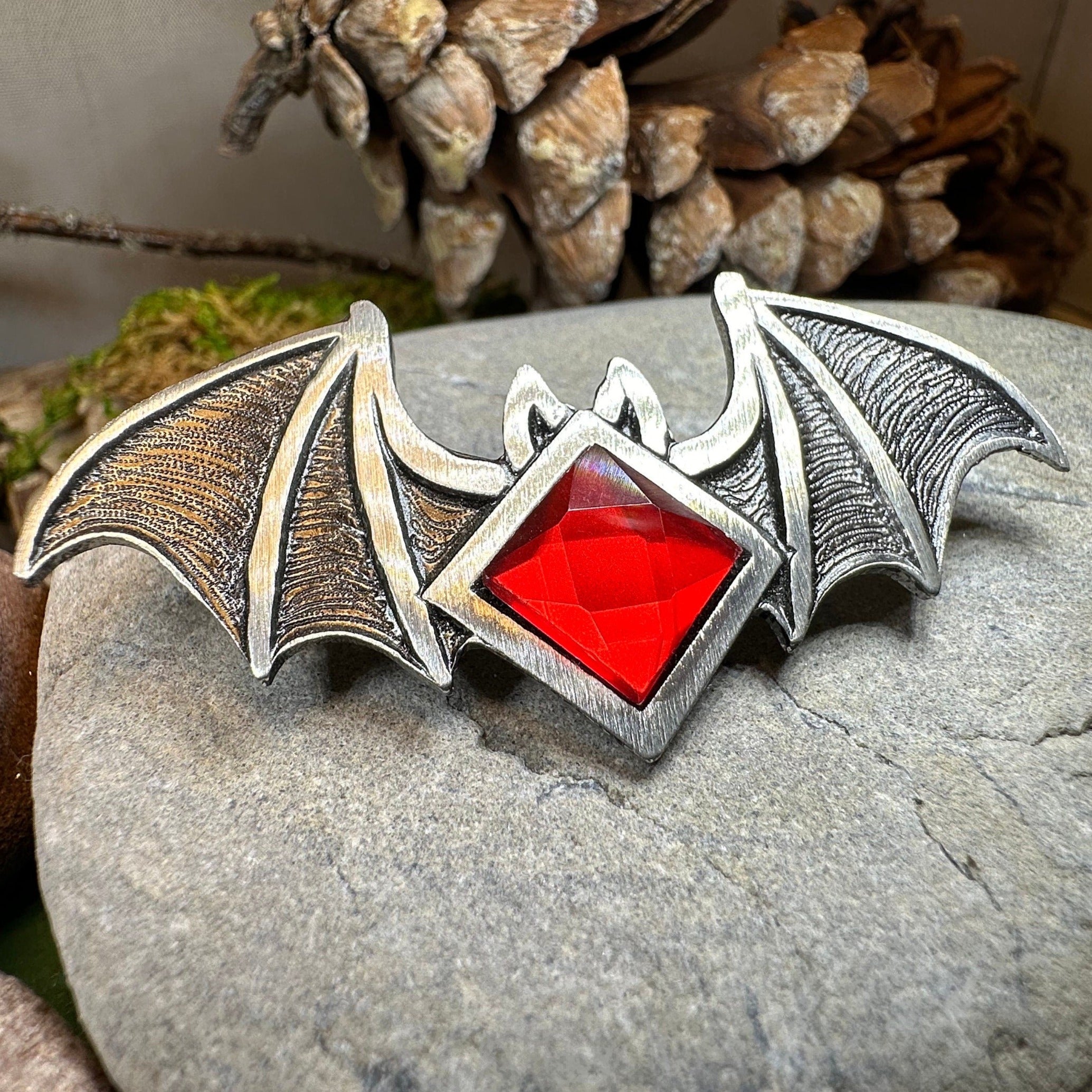 Gothic Bat Brooch
