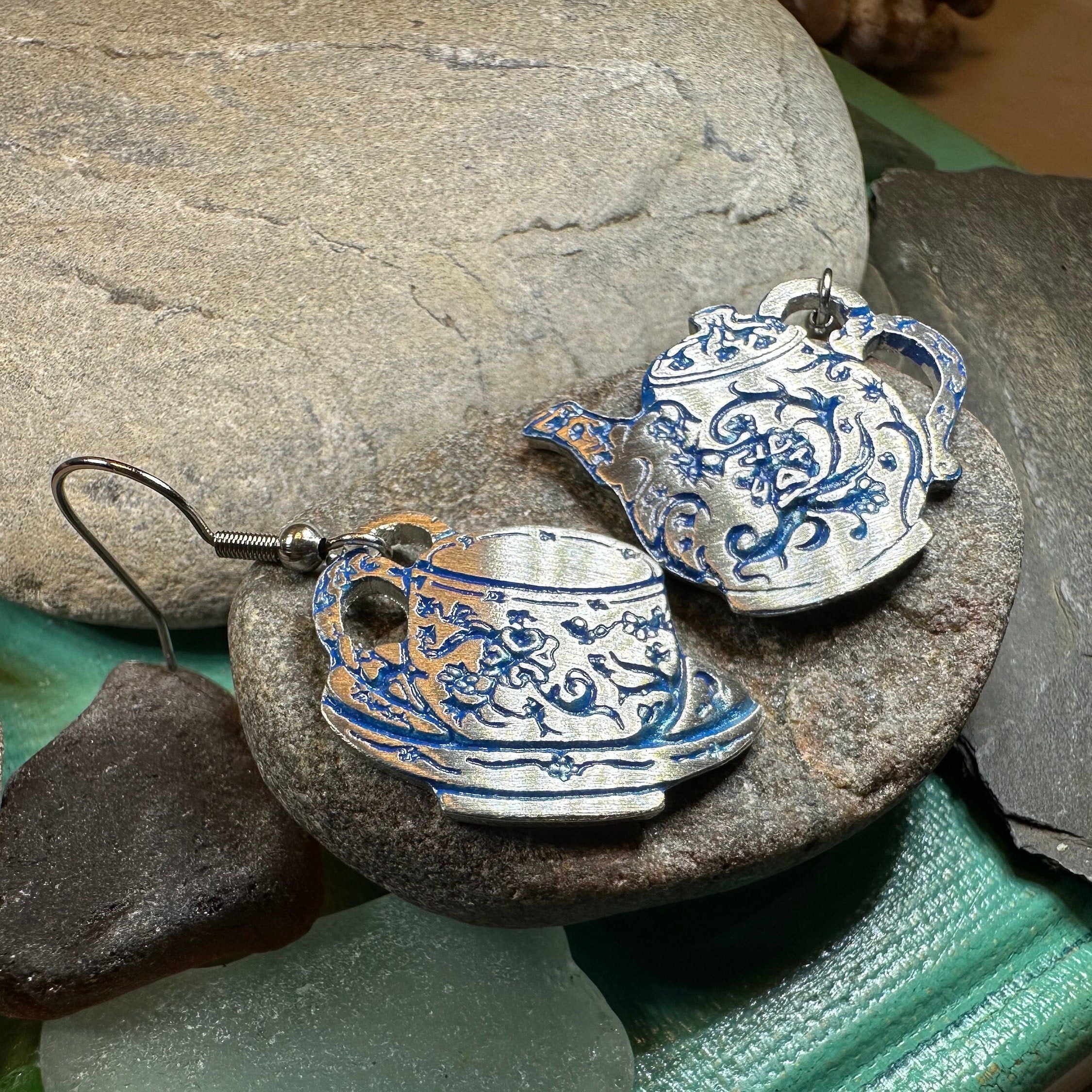 Old Fashioned Teapot & Cup Earrings