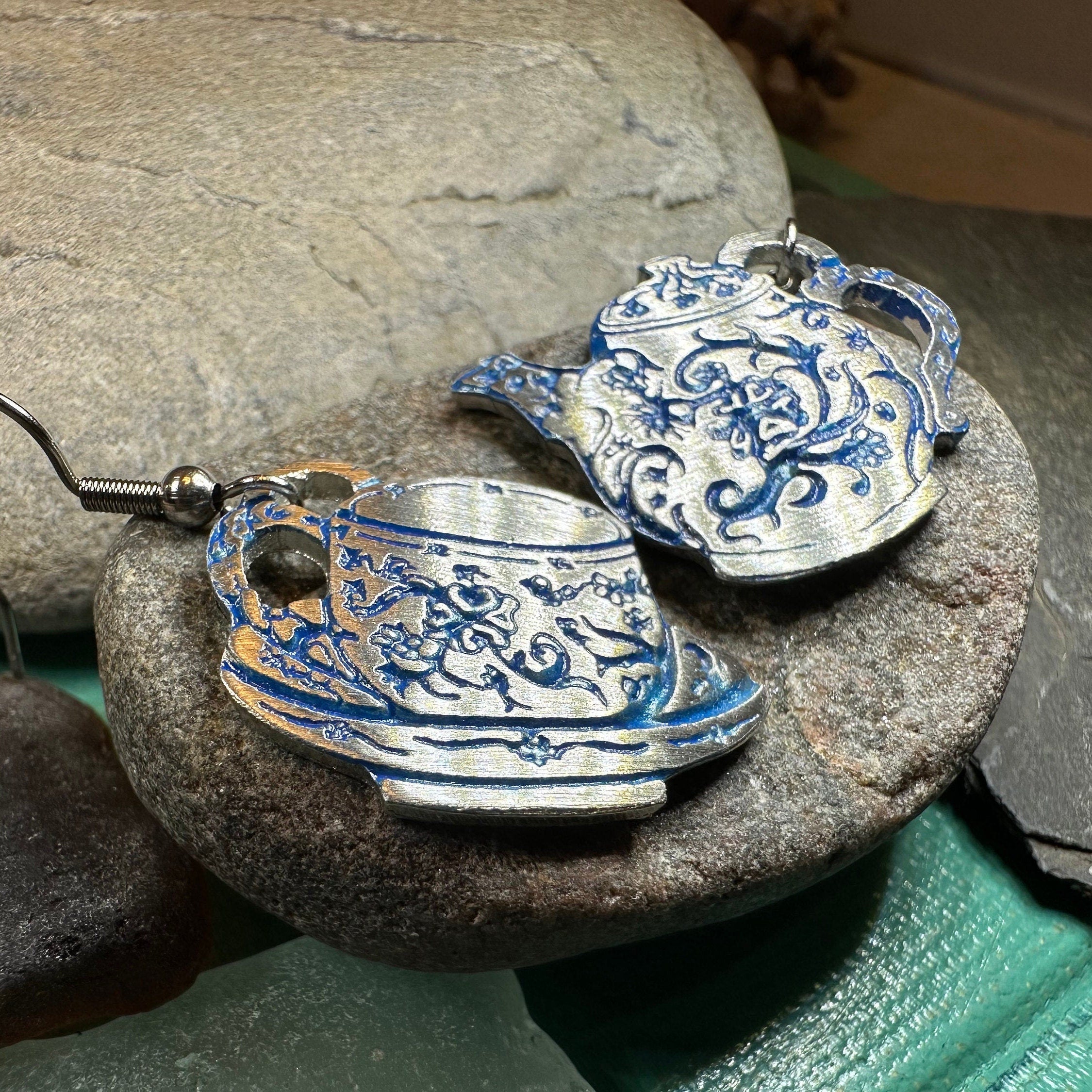 Old Fashioned Teapot & Cup Earrings