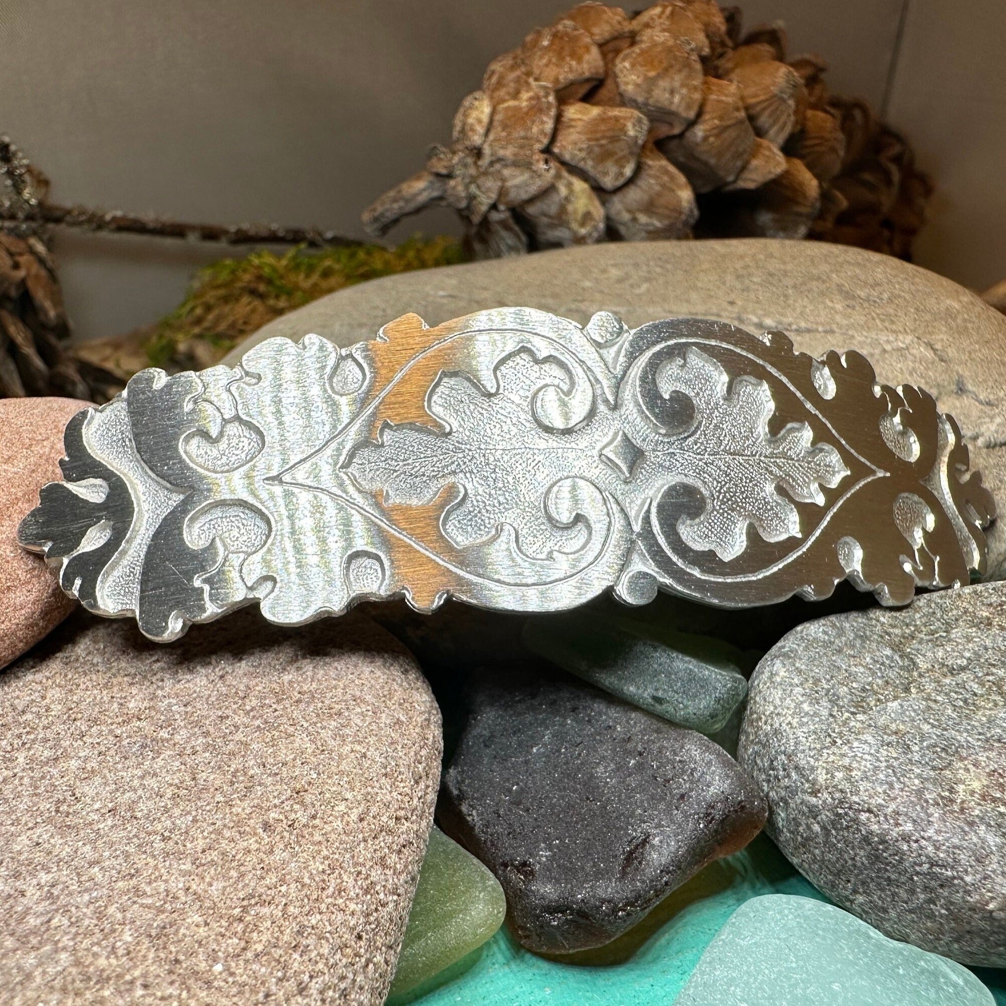 Seafoam Celtic Hair Clip