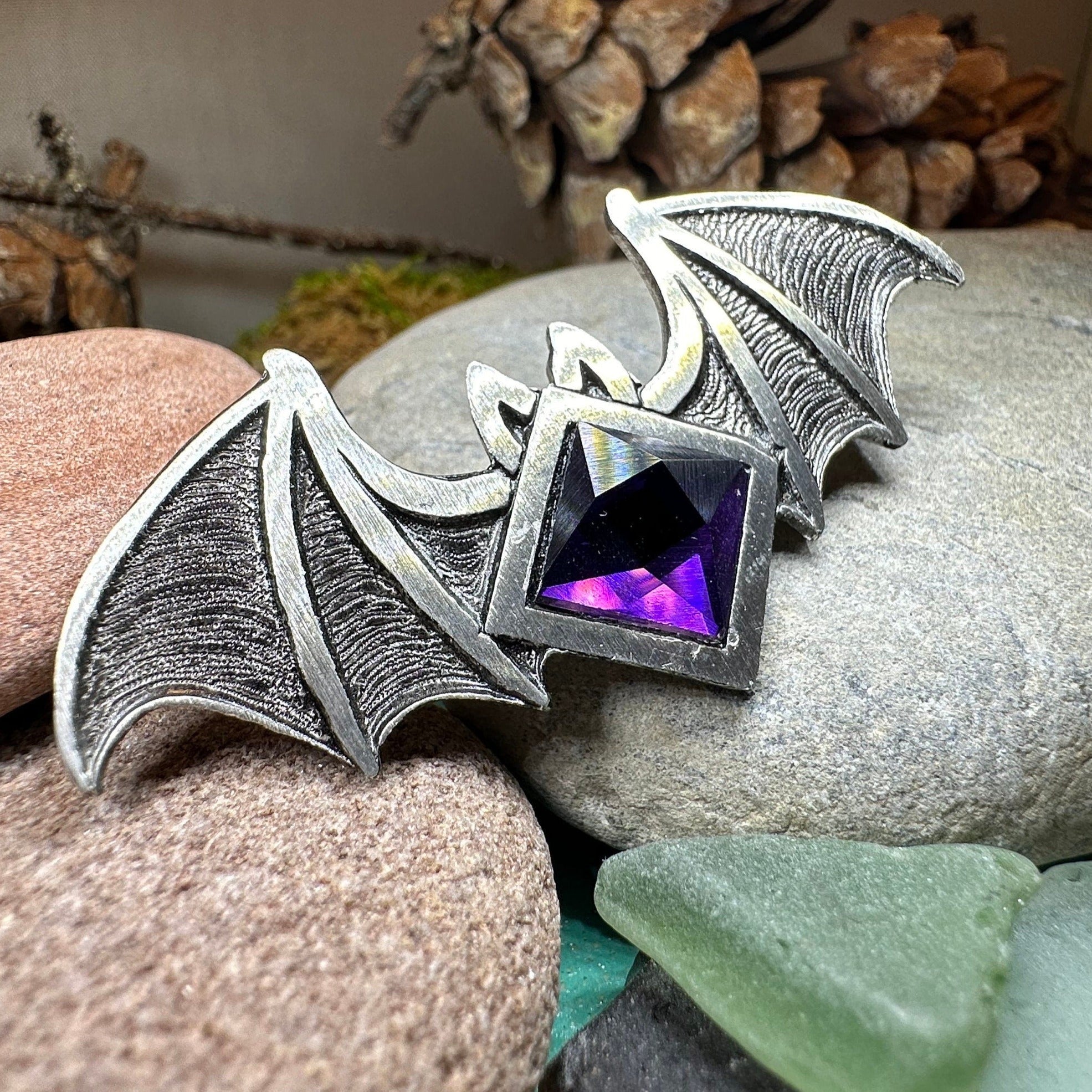 Gothic Bat Brooch