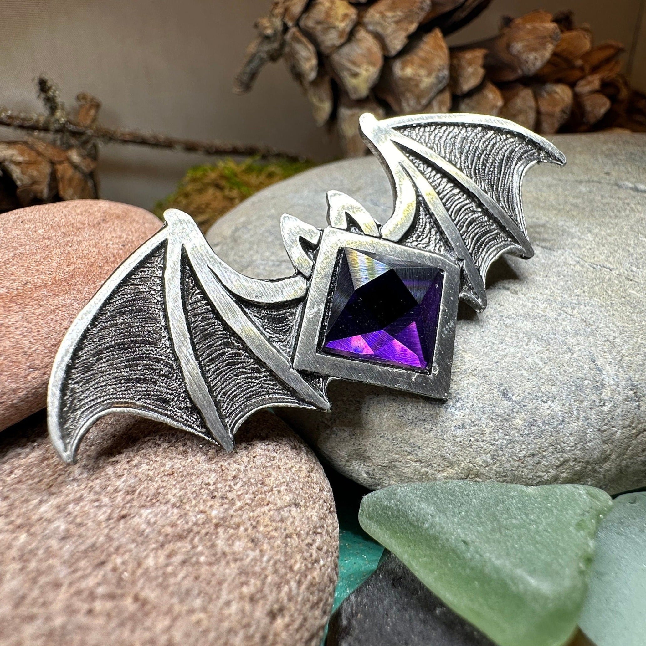 Gothic Bat Brooch