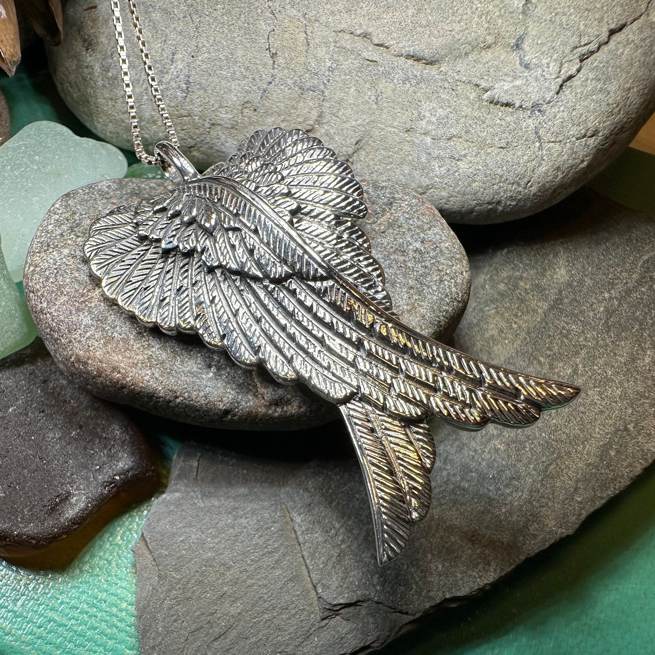 Large Angel Wings Necklace