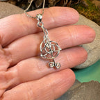 Celtic Music Note Necklace