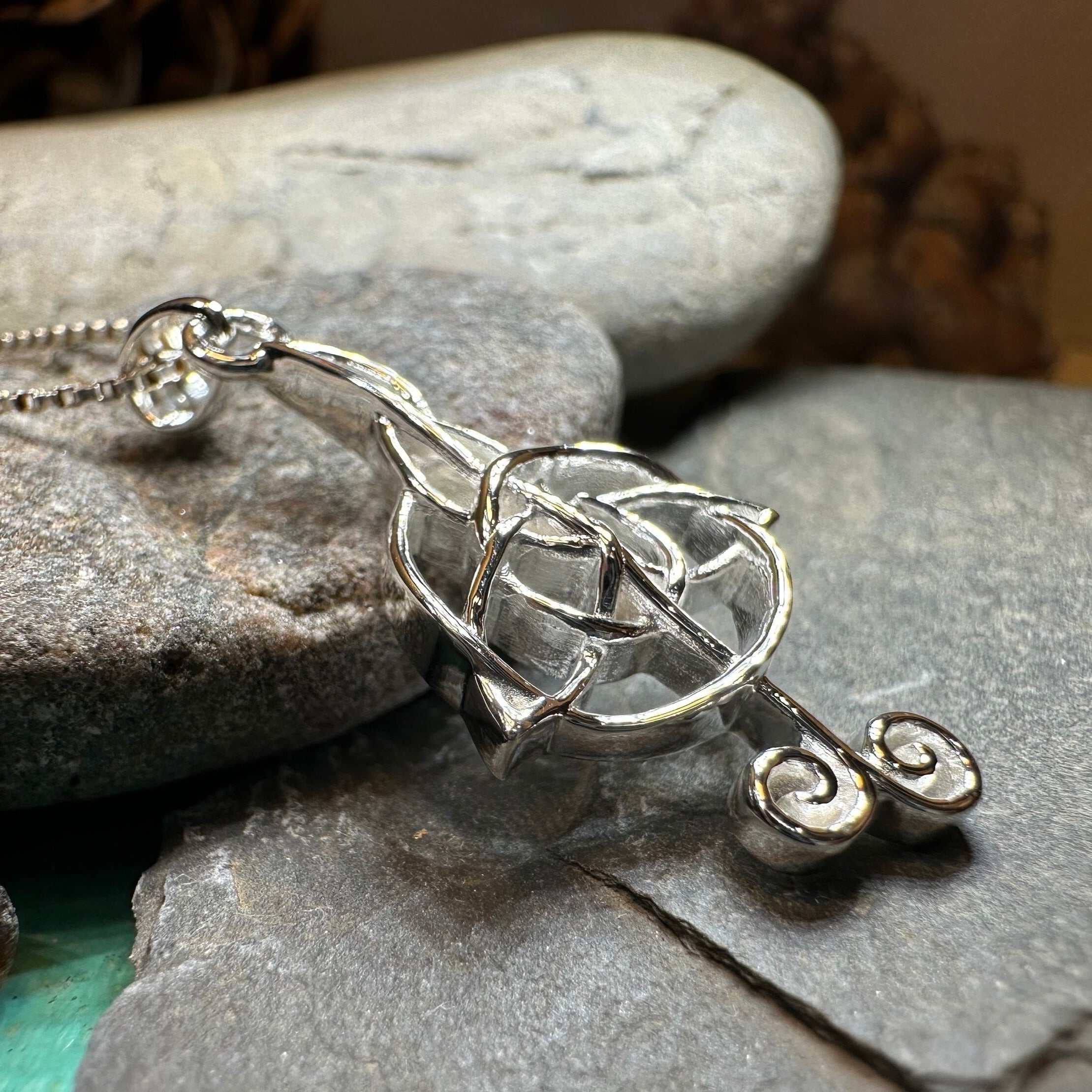 Celtic Music Note Necklace