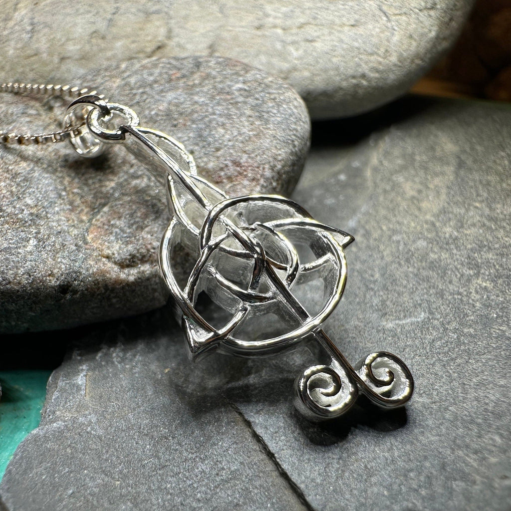 Celtic Music Note Necklace
