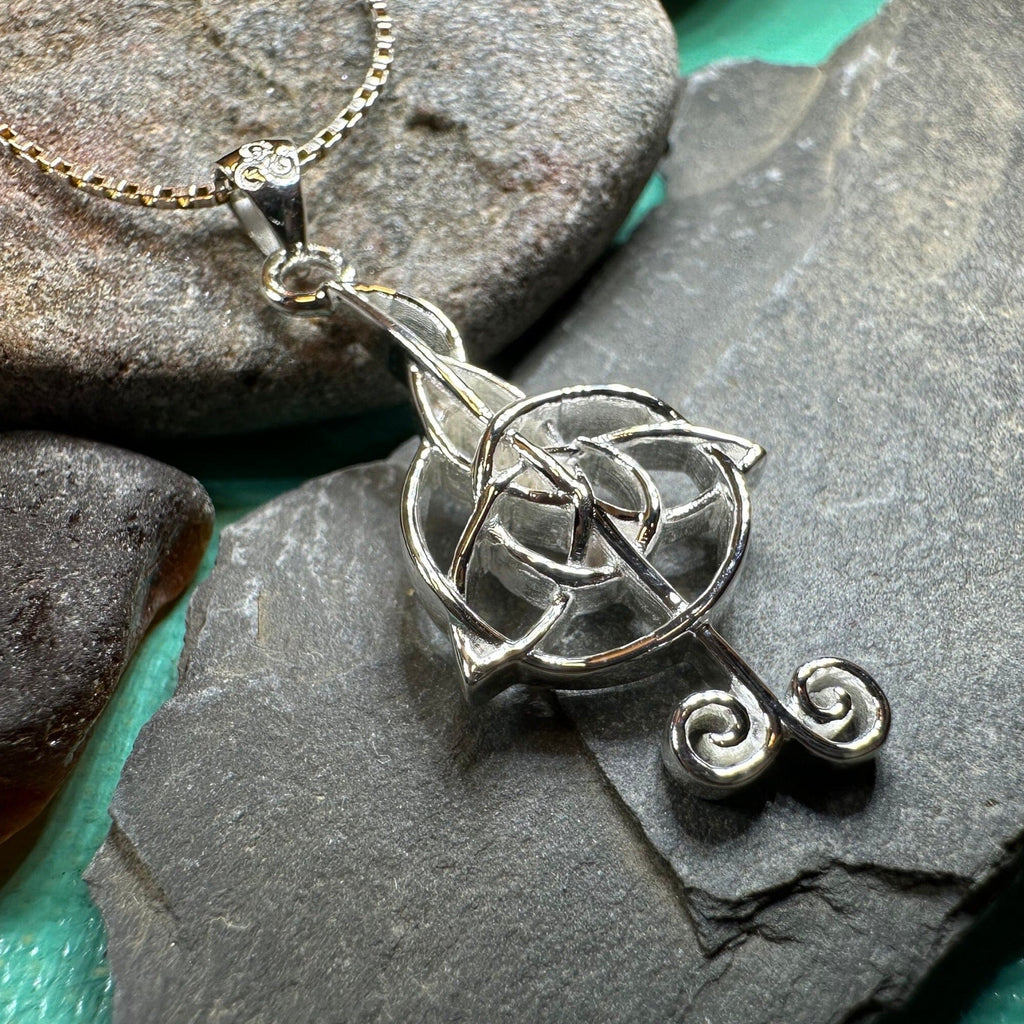 Celtic Music Note Necklace