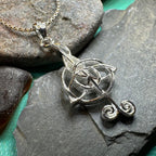 Celtic Music Note Necklace