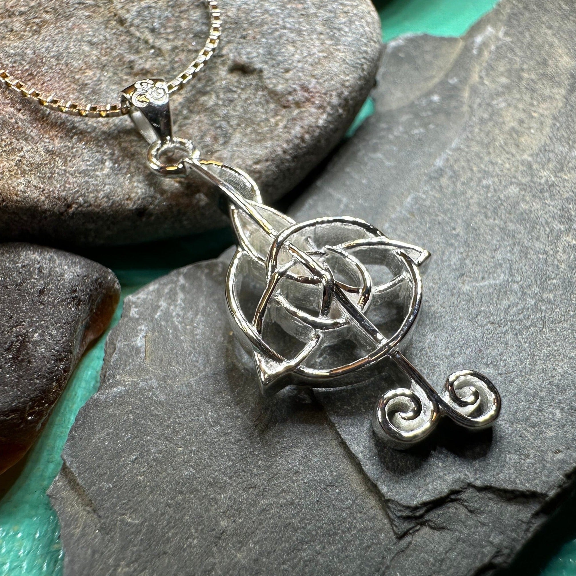 Celtic Music Note Necklace