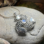 Celtic Bear Triple Spiral Necklace