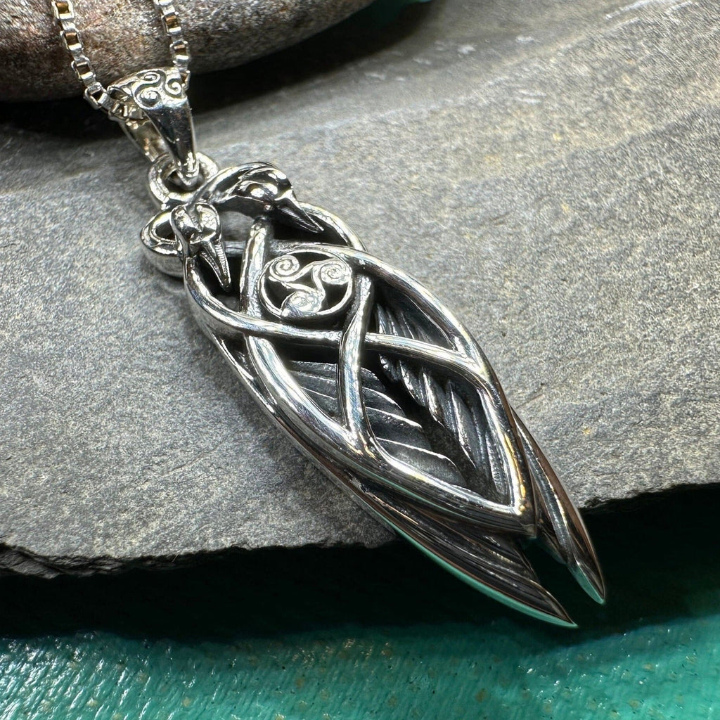 Art Deco Children of Lir Swan Necklace