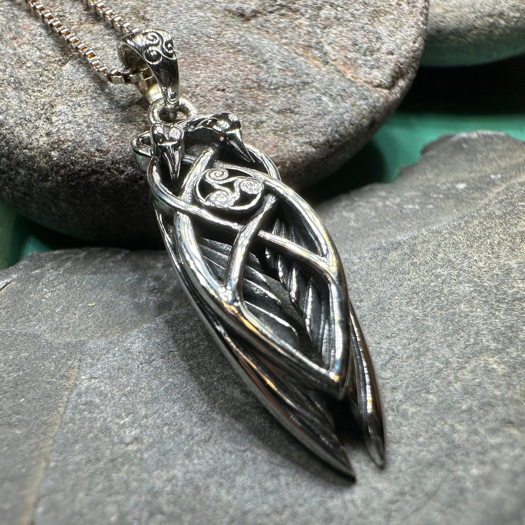 Art Deco Children of Lir Swan Necklace