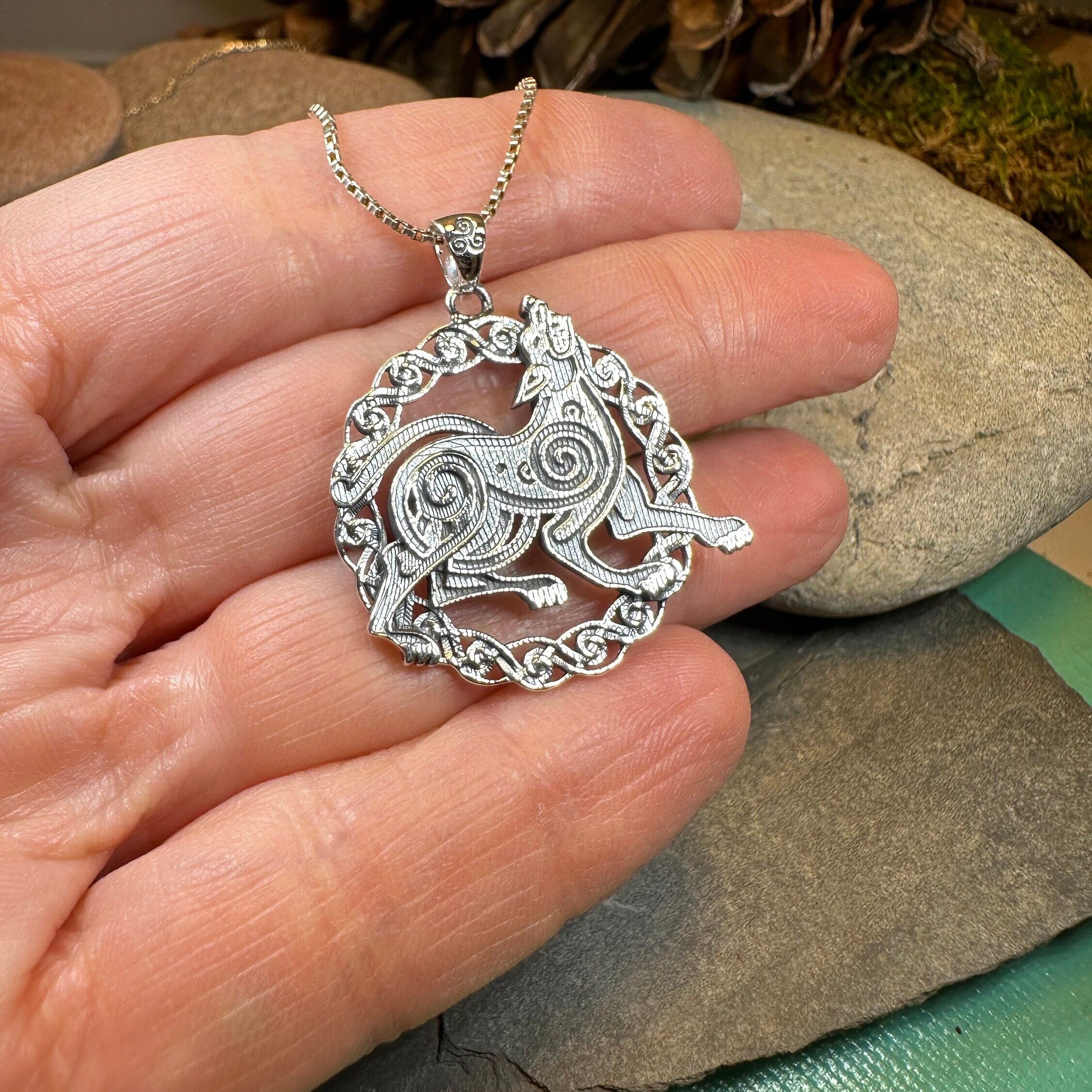 Pictish Celtic Dog Necklace
