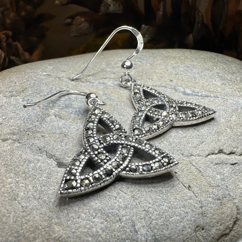 Celtic Knot Marcasite Earrings