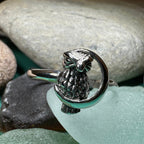 October Moon Owl Ring