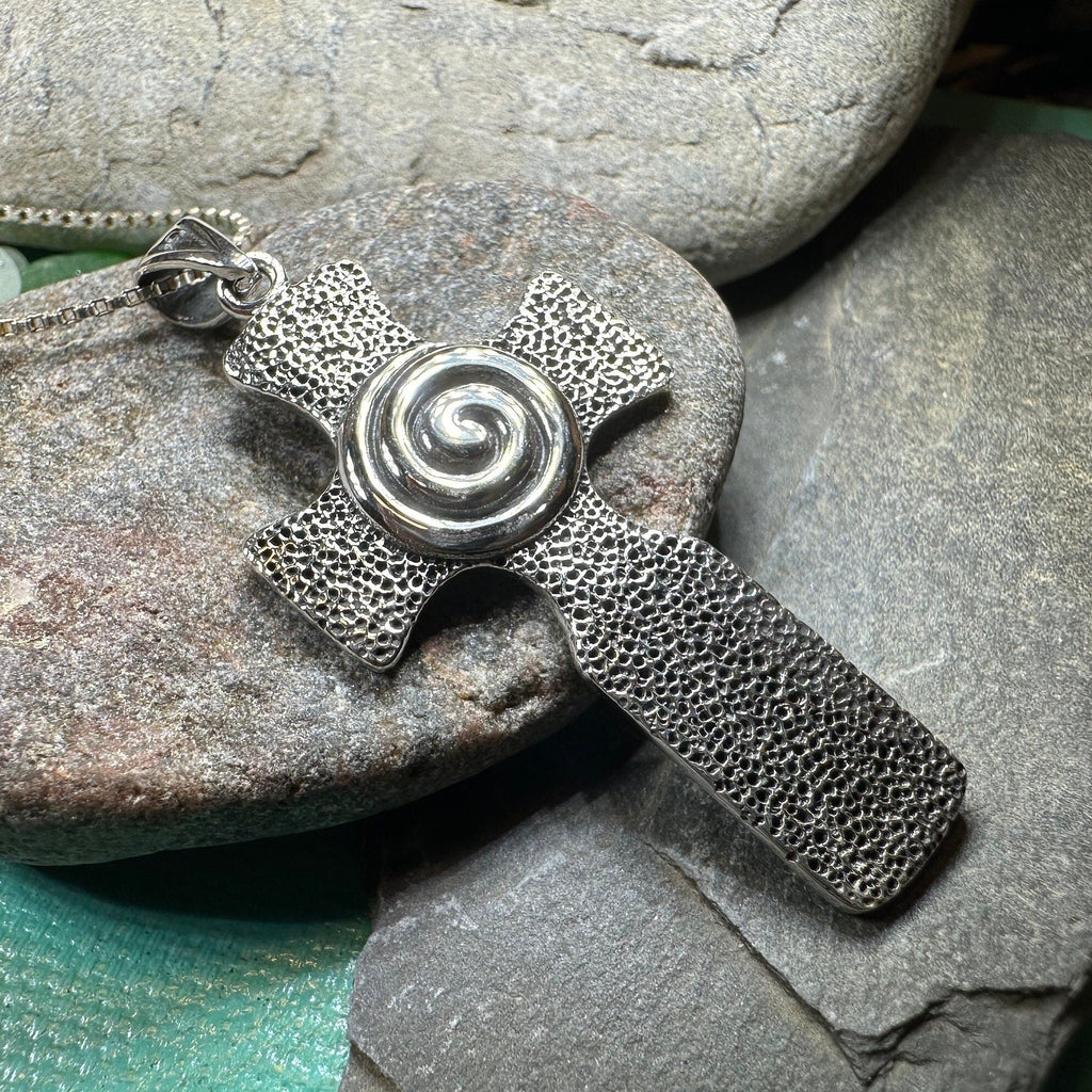 Newgrange Celtic Cross Necklace