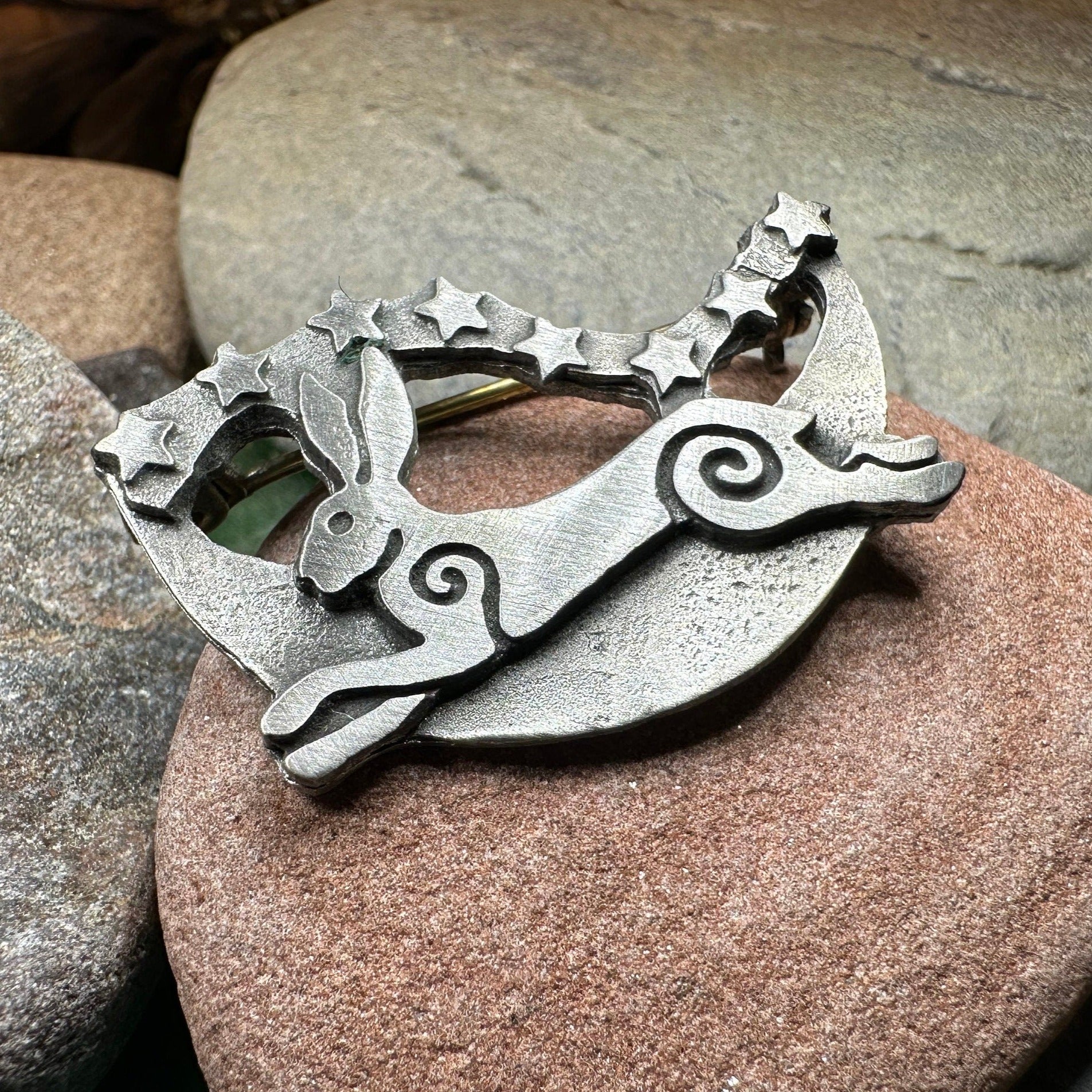 Moonleap Celtic Rabbit Brooch