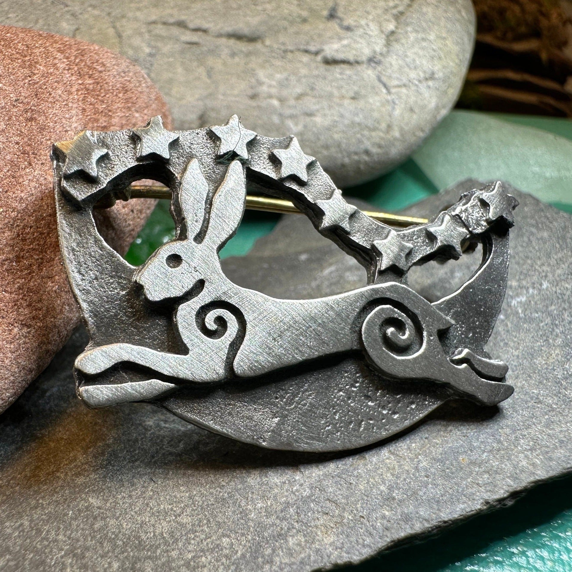 Moonleap Celtic Rabbit Brooch
