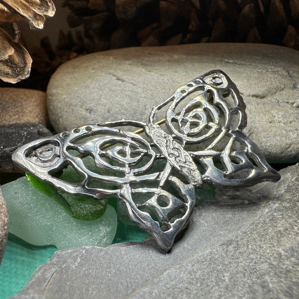 Pewter Celtic Butterfly Brooch